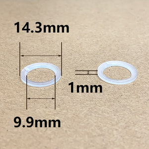 Fuel Injector Washer Spacer Clip Plastic Part for Fuel Injector Repair Kit, Size: 14.3x9.9x1mm PS-32028
