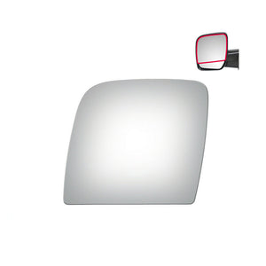 WLLW Upper Mirror Glass Replacement for 2004-2014 Ford E-Series/2002-2014 Ford Econoline, Driver Left Side LH/Passenger Right Side RH/The Both Sides Flat M-0033