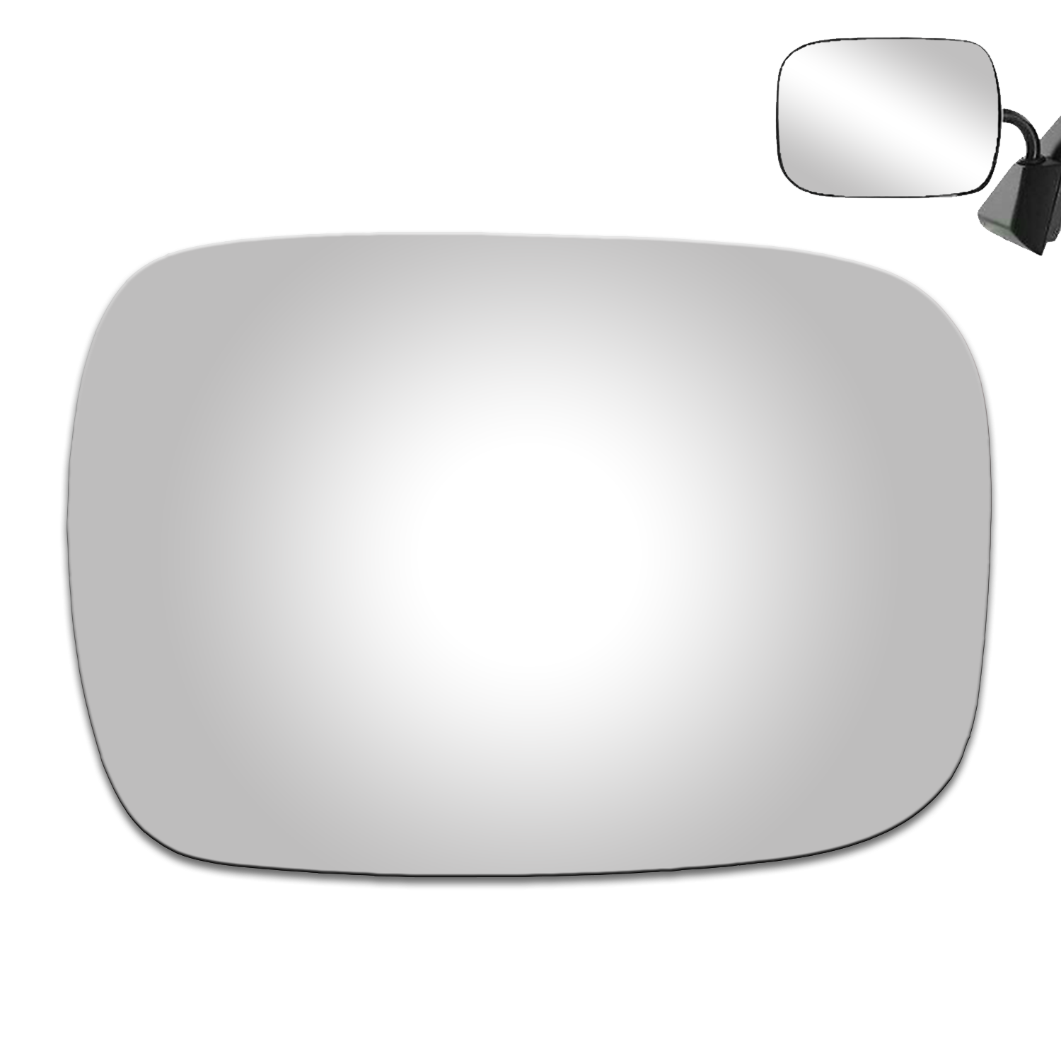 WLLW Replace Mirror Glass for 1973-2000 Chevrolet/1975-2004 GMC, Driver Left Side LH/Passenger Right Side RH/The Both Sides Flat M-0078