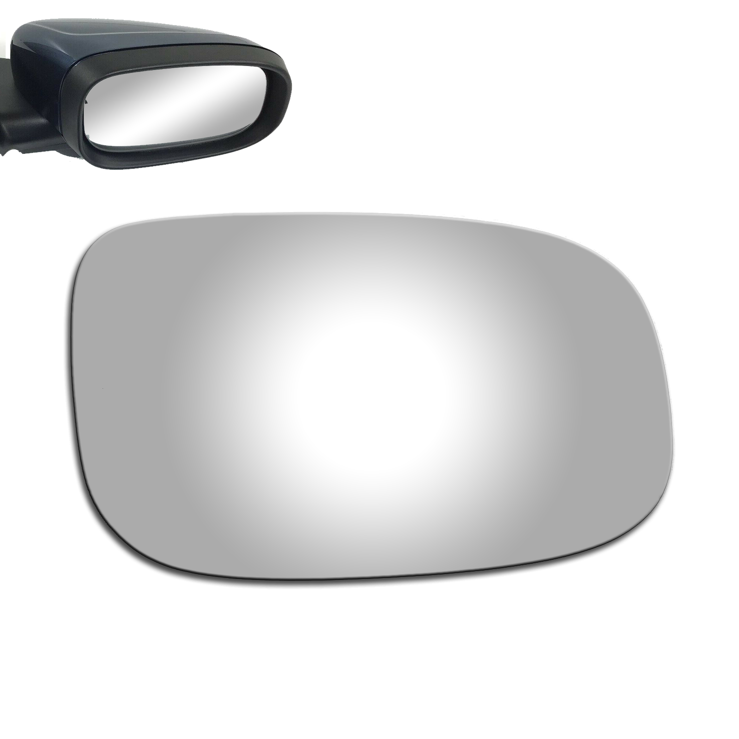 WLLW Replacement Mirror Glass for 2007-2014 Volvo C30/C70/S40/S60/S80/V50/V70, Driver Left Side LH/Passenger Right Side RH/The Both Sides Flat Convex M-0082