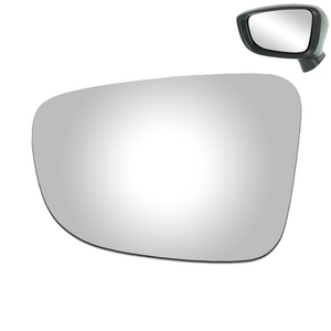 WLLW Replacement Mirror Glass for 2014-2018 Mazda 3/2016 Scion iA/2017-2018 Toyota Yaris iA, Driver Left Side LH/Passenger Right Side RH/The Both Sides Flat Convex M-0074