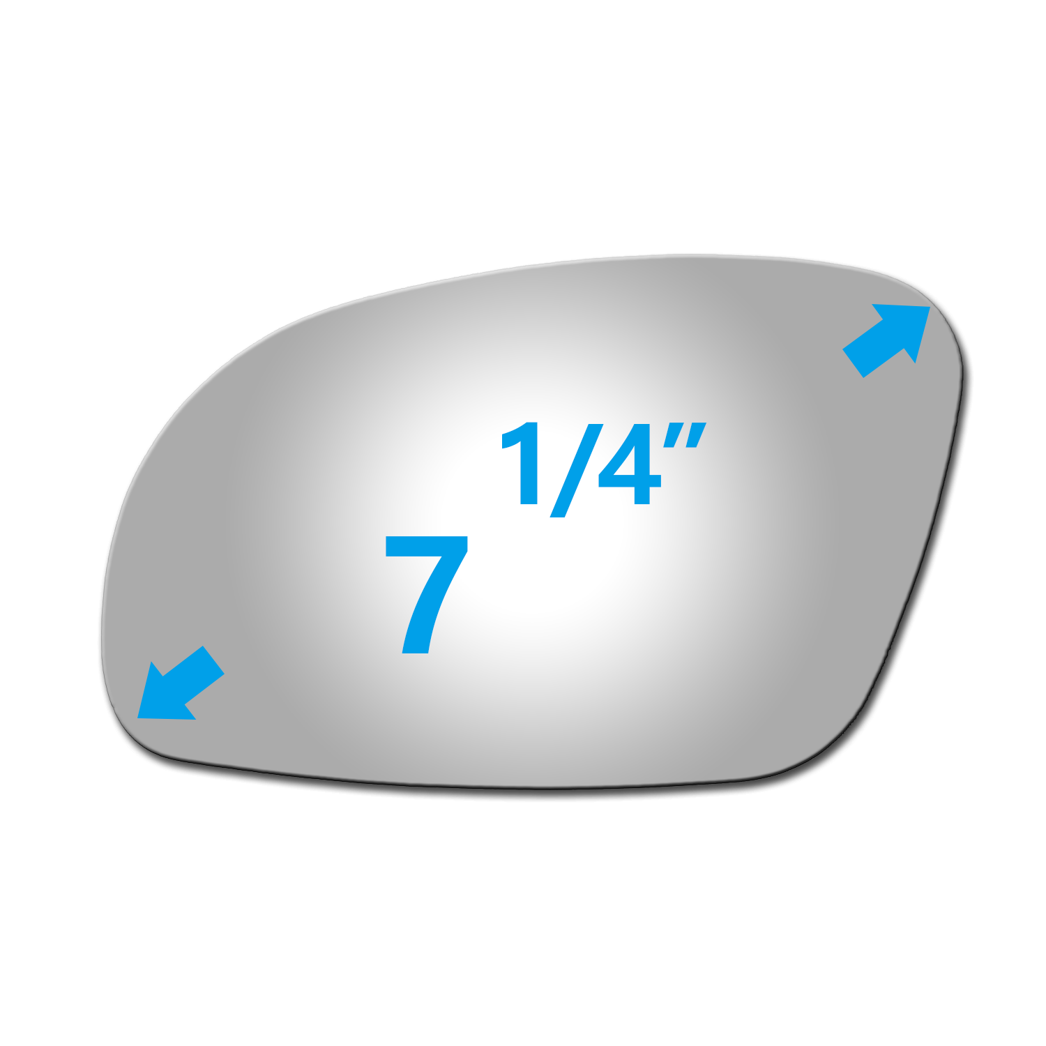 WLLW Replacement Mirror Glass for 2001-2010 Volkswagen Beetle, Driver Left Side LH/Passenger Right Side RH/The Both Sides Flat Convex M-0081
