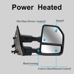 Load image into Gallery viewer, Towing Mirrors for 2004-2014 Ford F150 Power Heated Turn Signal Puddle Lamp, Chrome Cap 19C
