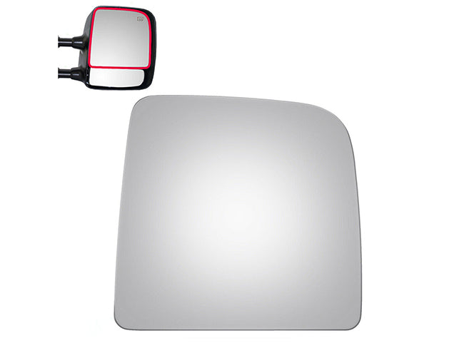 WLLW Towing Upper Replacement Mirror Glass for 2004-2019 Nissan Titan/2016-2021 Nissan Titan XD, Driver Left Side LH/Passenger Right Side RH/The Both Sides Flat M-0040