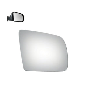 WLLW Replace Mirror Glass for 2007-2020 Toyota Tundra/2008-2017 Toyota Sequoia, Driver Left LH/Passenger Right Side RH/The Both Sides Flat Convex M-0042