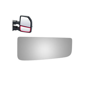 WLLW Lower Replace Towing Mirror Glass for 2015-2019 Ford F150/2017-2019 Ford F205 F350 F450 F550 Super Duty, Driver Left Side LH/Passenger Right Side RH/The Both Sides Convex M-0048