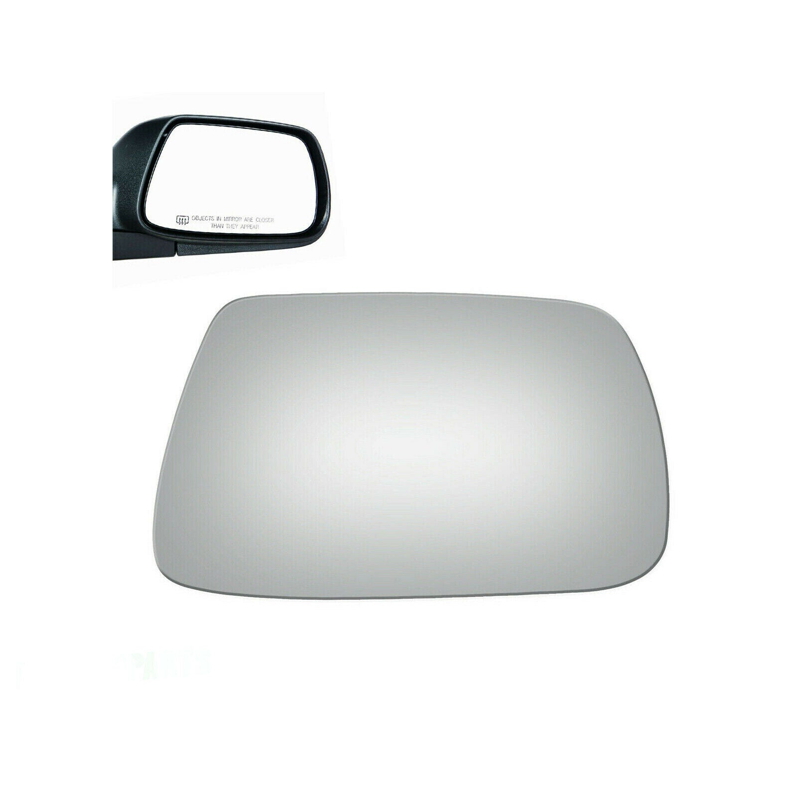 WLLW Mirror Glass Replacement for 2005-2010 Jeep Grand Cherokee, Driver Left Side LH/Passenger Right Side RH/The Both Sides Flat Convex M-0053
