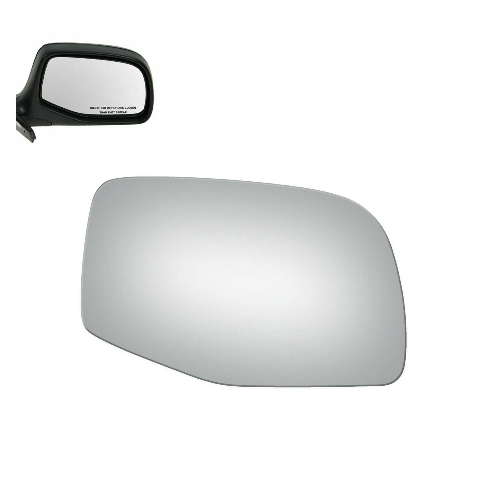 WLLW Mirror Glass Replacement for Ford 89-97 Aerostar/92-96 Bronco/92-97 F Super Duty/92-98 F150 F250 F350 F450, Driver Left LH/Passenger Right RH/The Both Sides Flat Convex M-0057