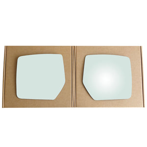 WLLW Replacement Mirror Glass for 2008-2012 Jeep Liberty/2007-2017 Jeep Patriot, Driver Left Side LH/Passenger Right Side RH/The Both Sides Flat Convex M-0059
