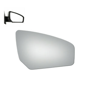 WLLW Replacement Mirror Glass for 2007-2012 Nissan Sentra, Driver Left Side LH/Passenger Right Side RH/The Both Sides Flat Convex M-0061