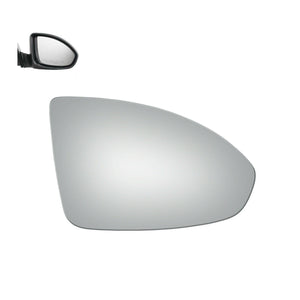 WLLW Replacement Mirror Glass for 2011-2016 Chevrolet Cruze/2016 Chevrolet Cruze Limited, Driver Left Side LH/Passenger Right Side RH/The Both Sides Flat Convex M-0062