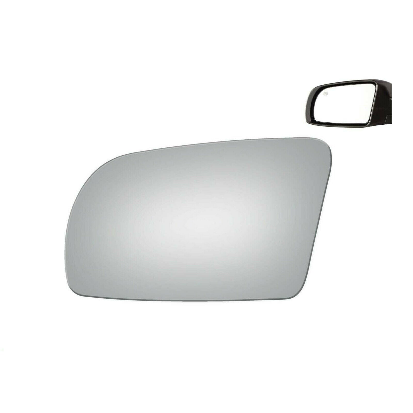 WLLW Replacement Mirror Glass for 2007-2012 Nissan Altima, Driver Left Side LH/Passenger Right Side RH/The Both Sides Flat Convex M-0063