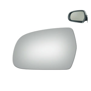 WLLW Replacement Mirror Glass for AUDI 2010-2017 A3/A4/A5 QUATTRO S4/S5/RS5, Driver Left Side LH/Passenger Right Side RH/The Both Sides Flat Convex M-0066