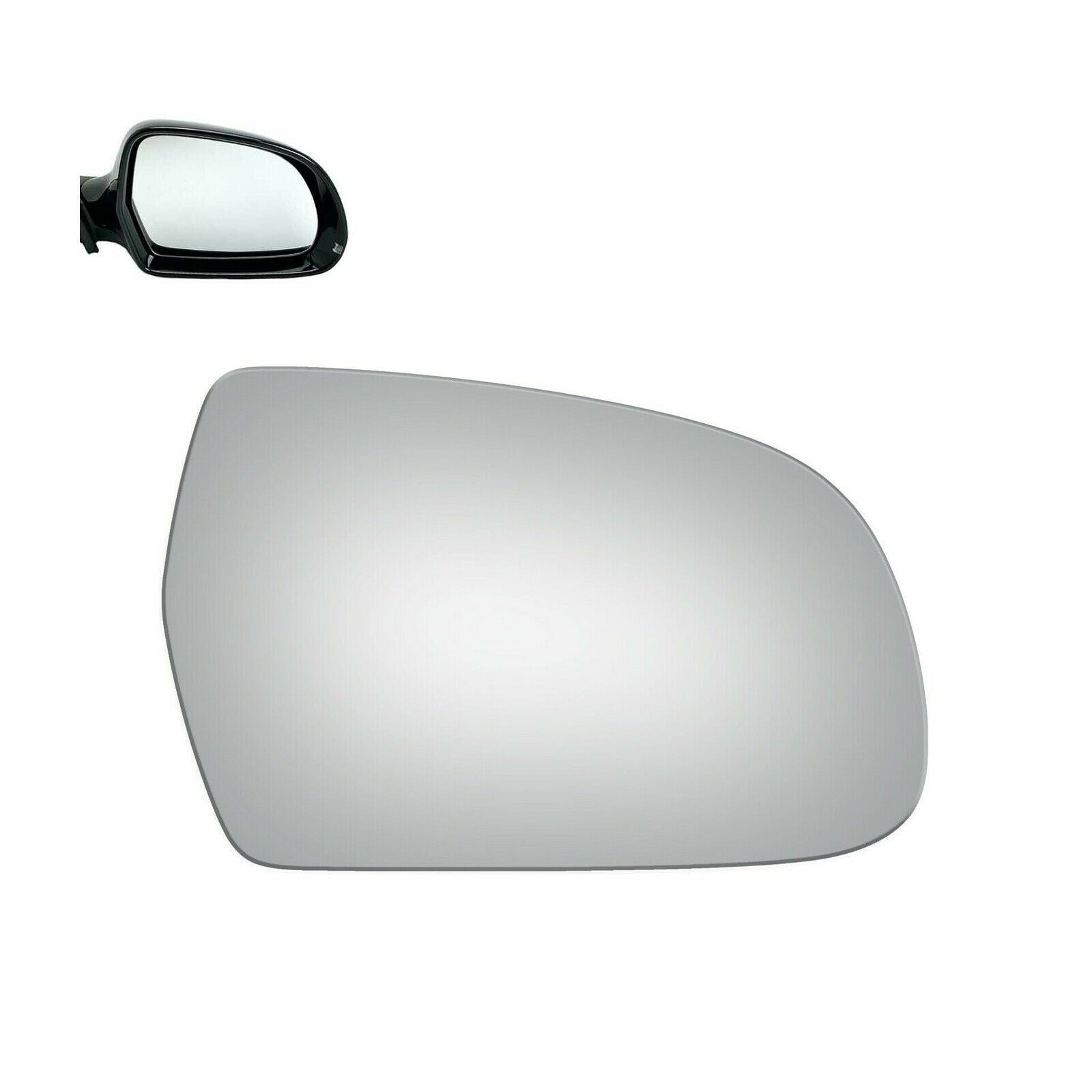 WLLW Replacement Mirror Glass for AUDI 2010-2017 A3/A4/A5 QUATTRO S4/S5/RS5, Driver Left Side LH/Passenger Right Side RH/The Both Sides Flat Convex M-0066