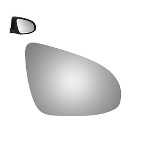WLLW Replacement Mirror Glass for 2013-2018 TOYOTA AVALON/2012-2017 TOYOTA CAMRY, Driver Left Side LH/Passenger Right Side RH/The Both Sides Flat Convex M-0067