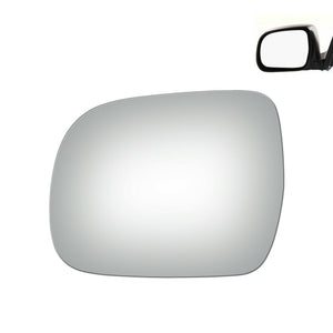 WLLW Replacement Mirror Glass for Lexus 2004-2006 RX330/2007-2009 RX350/2006-2008 Lexus RX400H, Driver Left Side LH/Passenger Right Side RH/The Both Sides Flat Convex M-0069