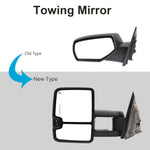 Load image into Gallery viewer, Towing Mirrors fit for 2014-2018 Chevy Silverado 1500 2500 3500 GMC Yukon Sierra Tahoe Power Heated Arrow Light Turn Signal Auxiliary Lamp Manual Telescopic Chrome Cap 23CR
