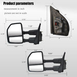 Load image into Gallery viewer, Towing Mirrors for 17-20 Ford F250 F350 F450 F550 Super Duty Power Heated Turn Signal, Chrome Cap 3C
