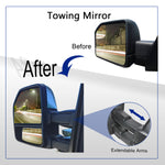 Load image into Gallery viewer, Towing Mirrors for 2015-2020 Ford F150 Power Heated Turn Signal 22-8Pins, Chrome Cap 02C-1F

