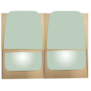 WLLW a Pair of Towing Mirror Glass Replacement for Chevrolet Express 1500 2500 3500/ Ford Econoline/ GMC Savana, Driver Left LH/Passenger Right RH/The Both Sides Upper&Lower Flat Convex D-0031