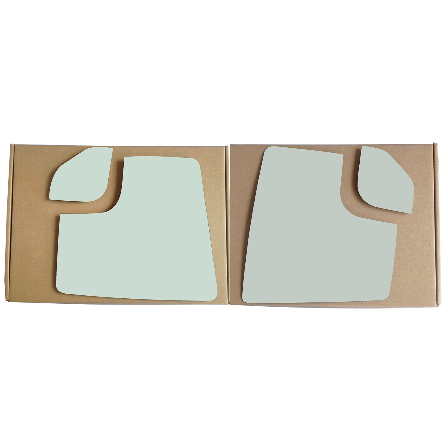 WLLW a Pair of Replace Mirror Glass for 2015-2019 Ford F-150, Driver Left Side LH/Passenger Right Side RH/The Both Sides Upper&Lower Flat Convex D-0049