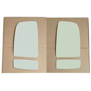 WLLW a pair of Towing Mirror Glass for Dodge Sprinter / Freightliner Sprinter / Mercedes Benz Sprinter 1500 2500 3500, Driver Left LH/Passenger Right RH/The Both Sides Upper&Lower Flat Convex D-0054