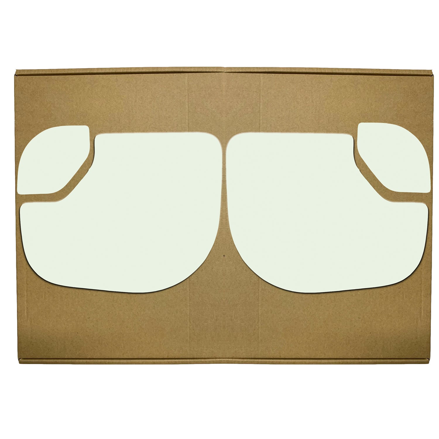 WLLW a pair of Mirror Glass Replace for 2015-2021 Ford 2017-2022 Nissan Titan/2016-2019 Nissan Titan XD, Driver Left Side LH/Passenger Right Side RH/The Both Sides Upper&Lower Flat Convex D-0072