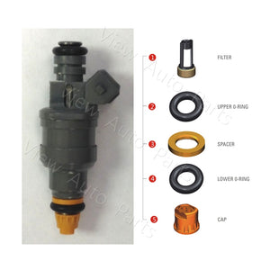4 Set Fuel Injector Repair Seal Kit for Ford Escort Contour 2.0 l4 FJ234 RK-0003