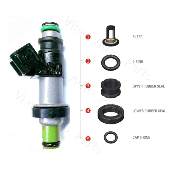 6 Set Fuel Injector Repair Seal Kit for Honda Odyssey Pilot Acura CL MDX TL 3.5L 3.2L FJ490 RK-0025