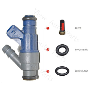 4 Set Fuel Injector Repair Seal Kit for Volkswagen Beetle Golf Jetta 2.0L 0280155791 RK-0034