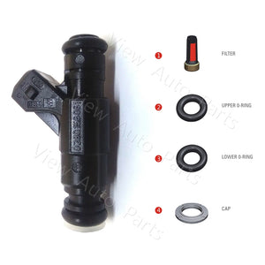 4 Set Fuel Injector Repair Seal Kit for Audi TT VW Beetle Golf Jetta 1.8L 0280156061 RK-0111