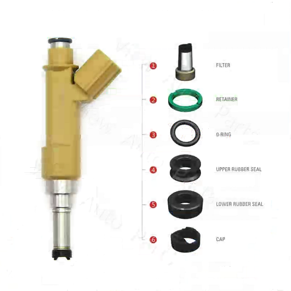 4 Set Fuel Injector Repair Seal Kit for 2009-2018 Toyota Corolla Matrix 2008-2008 Scion XD 1.8L FJ1068 RK-0218