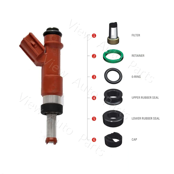 6 Set Fuel Injector Seal Kit for Toyota Avalon Camry Highlander RAV4 Sienna Venza Lexus ES350 RX350 3.5L RK-0219