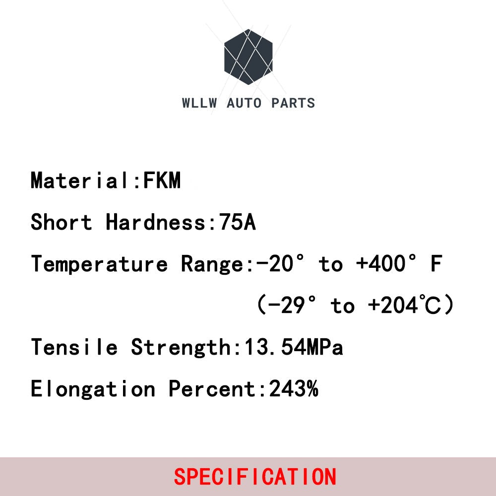 Fuel Injector Rubber Seal Orings for Fuel Injector Repair Kits FKM & Rubber Heat Resistant, Size: 9.8*2.1mm OR-21038